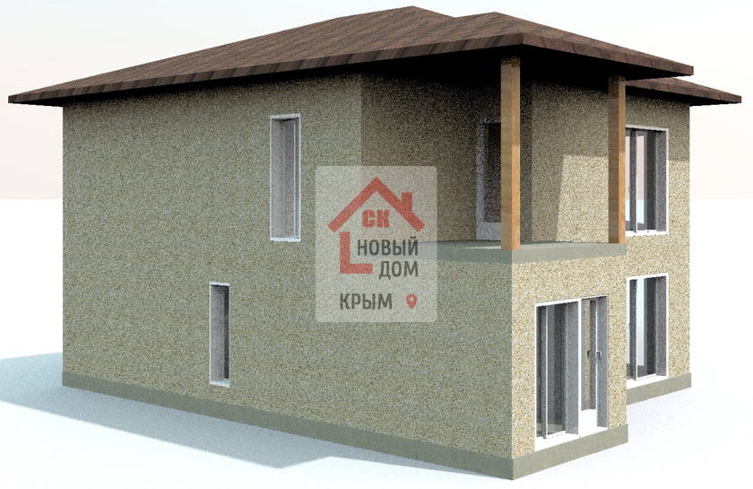 Проект НД-6978-4 дом из газобетонных блоков 228 м.кв 2 этажа