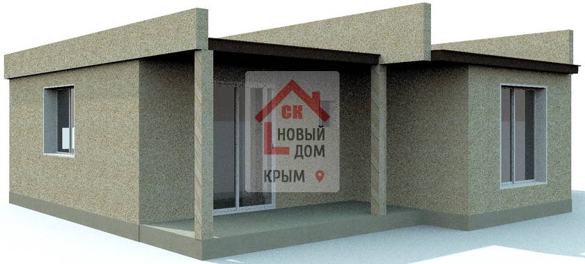 Проект НД-4802-2 дом 116 м.кв 3 спальни полистиролбетон
