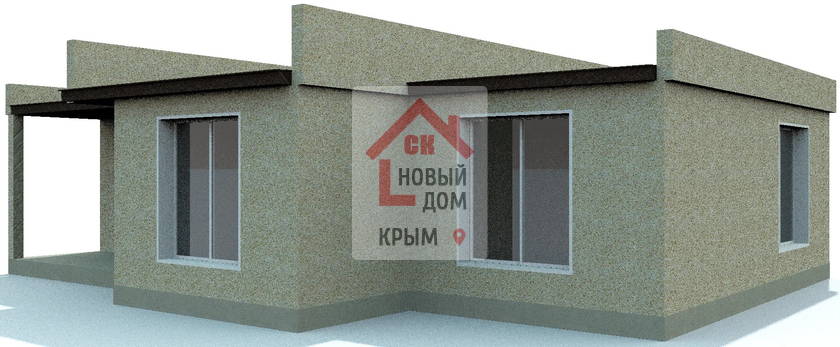 Проект НД-4802-2 дом 116 м.кв 3 спальни с плоской крышей