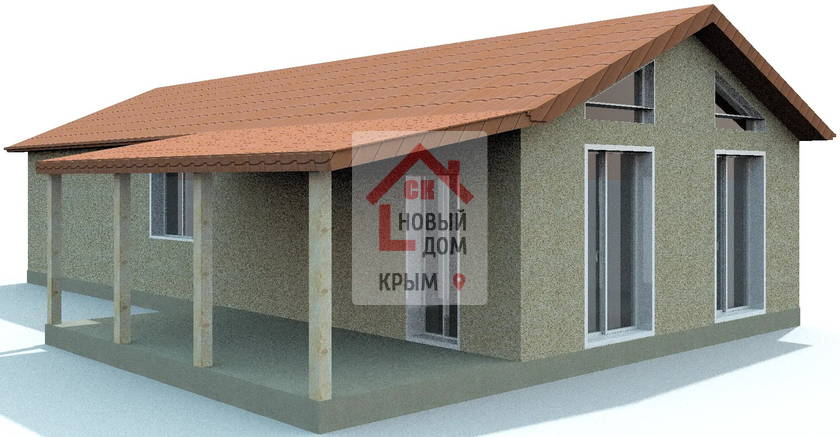 Проект НД-9961 дом 100 м.кв 3 спальни одноэтажный