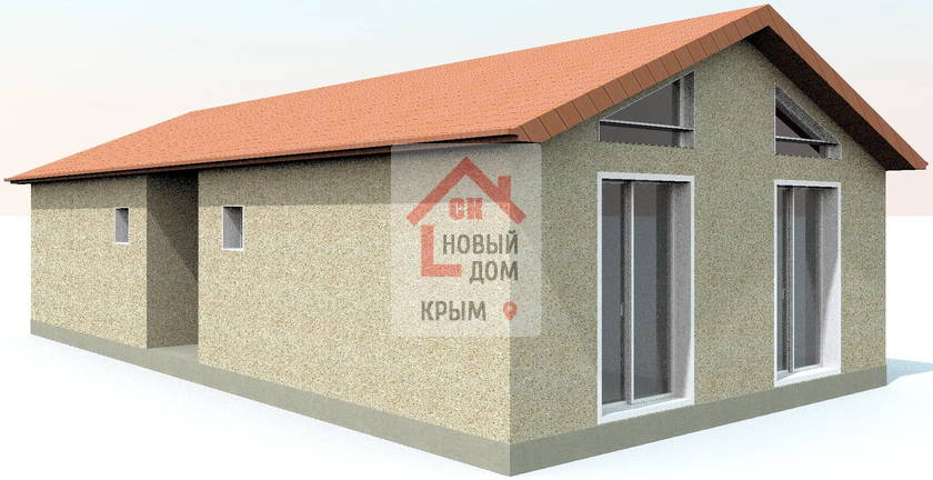 Проект НД-9961 дом 100 м.кв из газоблока