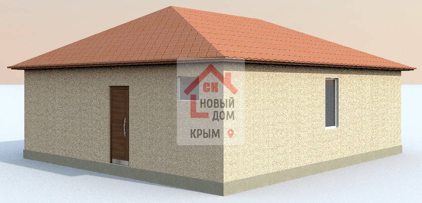 Проект НД-9416 дом 88 м.кв из газобетонных блоков